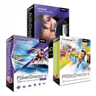 CyberLink PowerDirector 15 Ultimate + AudioDirector + Photodirector 8 Deluxe                    