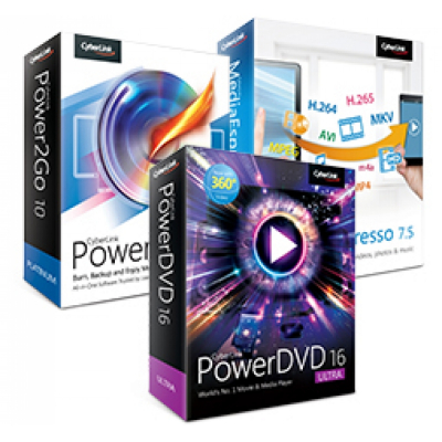 Cyberlink Power DVD 16 Ultra + MediaEspresso 7.5 + Power2Go 10 Platinum                    