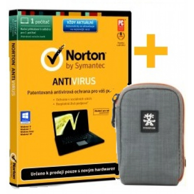 Norton Antivirus 2014 CZ, 1 PC, 1 rok + pouzdro Crumpler                    
