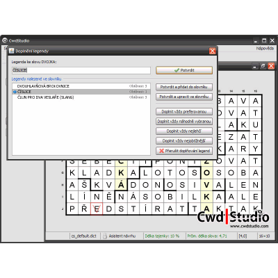 CwdStudio křížovky, komerční licence                    