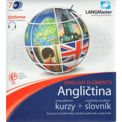 LANGMaster Angličtina ELEMENTS - kompletní kurz a slovník                    