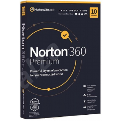 Norton 360 Premium, 10 zařízení, 1 rok                    