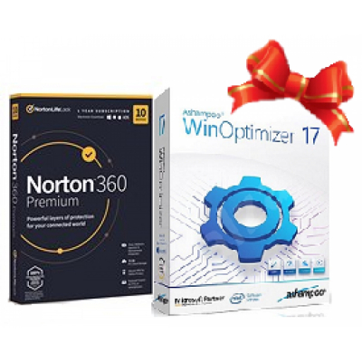 Norton 360 Premium, 10 zařízení, 1 rok + Ashampoo WinOptimizer 17                    