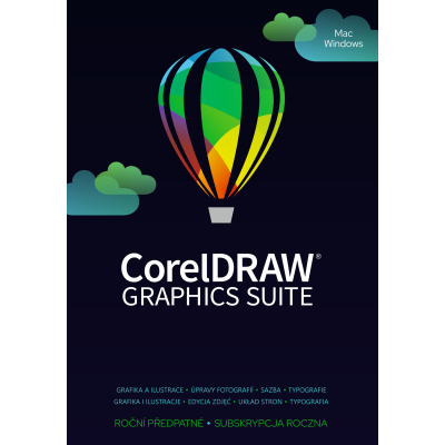 CorelDRAW Graphics Suite Business trvalá licence, včetně podpory na 1 rok