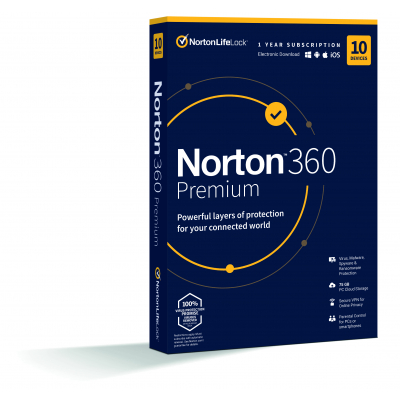 Norton 360 Premium, 10 zařízení, 3 roky                    