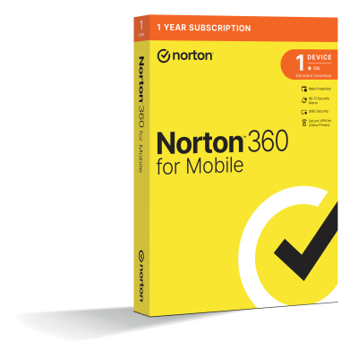 Norton 360 for Mobile, 1 zařízení,1 uživatel, na 1 rok                    