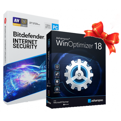Bitdefender Internet Security, licence pro 1 PC, 1 rok + Ashampoo WinOptimizer 18                    