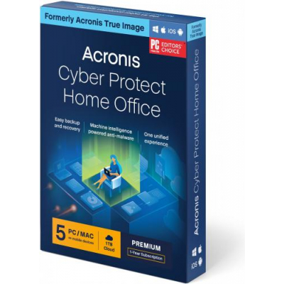 Acronis Cyber Protect Home Office Premium pro 5 počítačů + 1 TB úložiště, předplatné na 1 rok                    