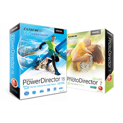 CyberLink PowerDirector 15 Ultra + bonus Photodirector 7 Deluxe                    