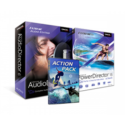 CyberLink PowerDirector 15 Ultra + bonus Audiodirector 7 + Action pack                    