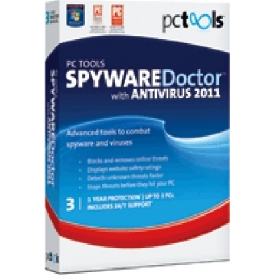 Spyware Doctor 2011 with AntiVirus - ochrana až na 3 PC BOX                    