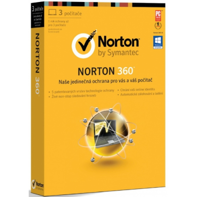 Norton 360 7.0 CZ 1 uživatel 3 PC, 1 rok Upgrade                    