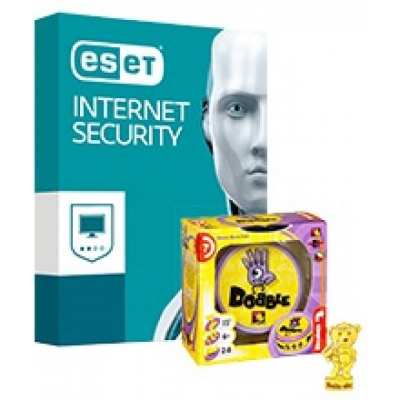 ESET Internet Security, licence na 1 rok, 1 PC, BOX + hra Dobble                    