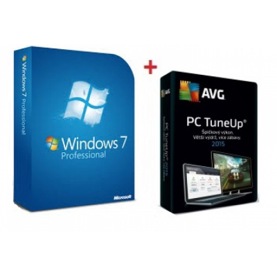Windows 7 Professional CZ OEM GGK + AVG PC TuneUP zdarma                    